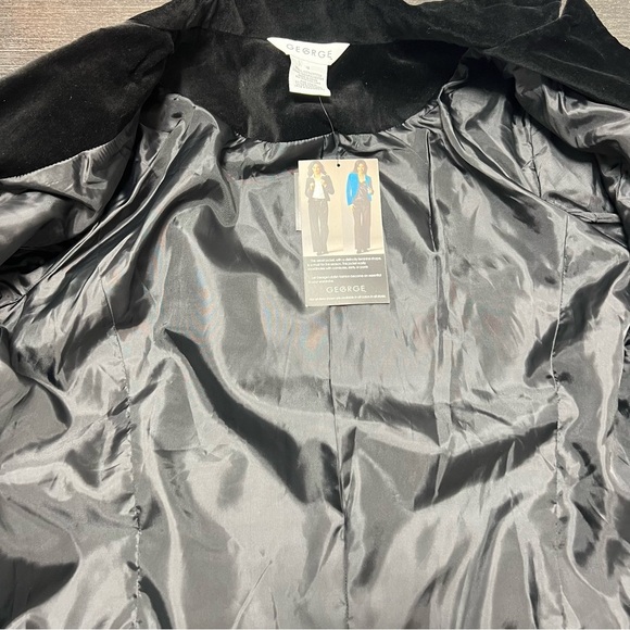 Vtg Y2K Black Velvet Whimsigoth Steampunk Vamp Blazer Jacket Corp Goth Size: 14 - Picture 12 of 16